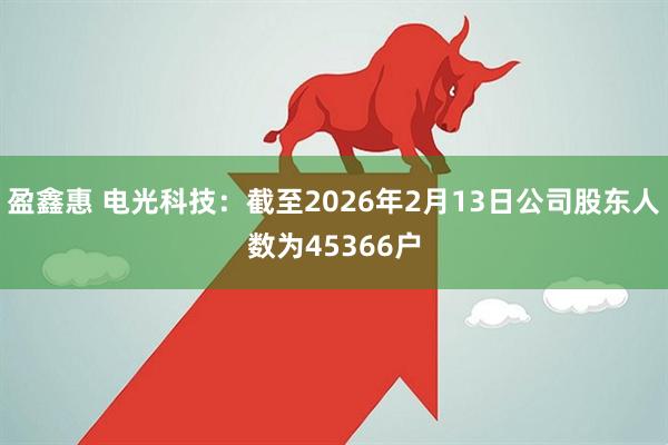 盈鑫惠 电光科技：截至2026年2月13日公司股东人数为45366户